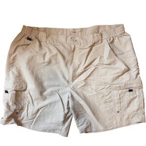 World Wide Sportsman Mens Beige Nylon Straight Leg Cargo Shorts Size 44